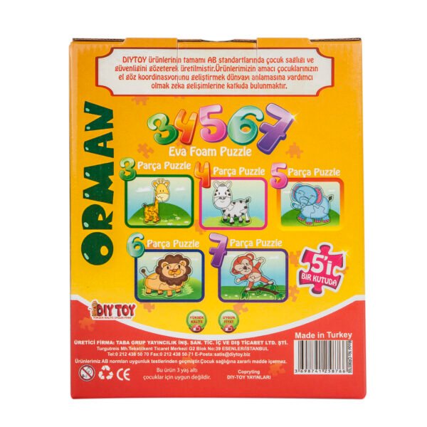 5 Puzzles in 1, My First Jigsaw Puzzles (3, 4, 5, 6 & 7 Piece) Educational Toys for Kids - Animals - Image 3
